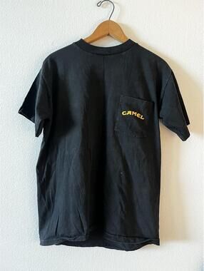 VTG Camel Smokin Joe Born To Be Smooth Biker Moto Cigarette Faded T-Shirt Large